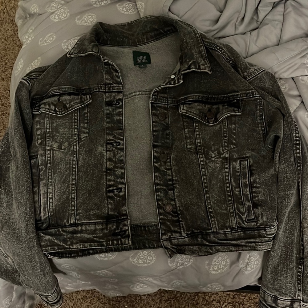 black jean jacket